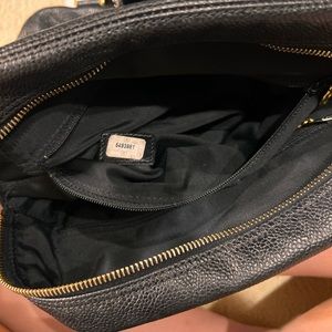 Chanel black caviar leather backpack